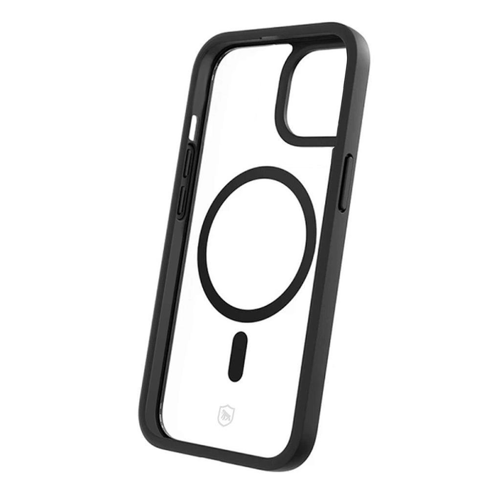 Imagem 4 de 5 do produto Kit Capa Magsafe Preta + Película Dual Glass, Preta, Para Iphone 13 - Gshield