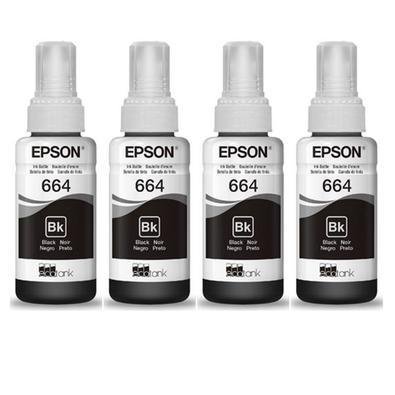 Kit 4 Refil Epson Para L365, L110, L375, L380