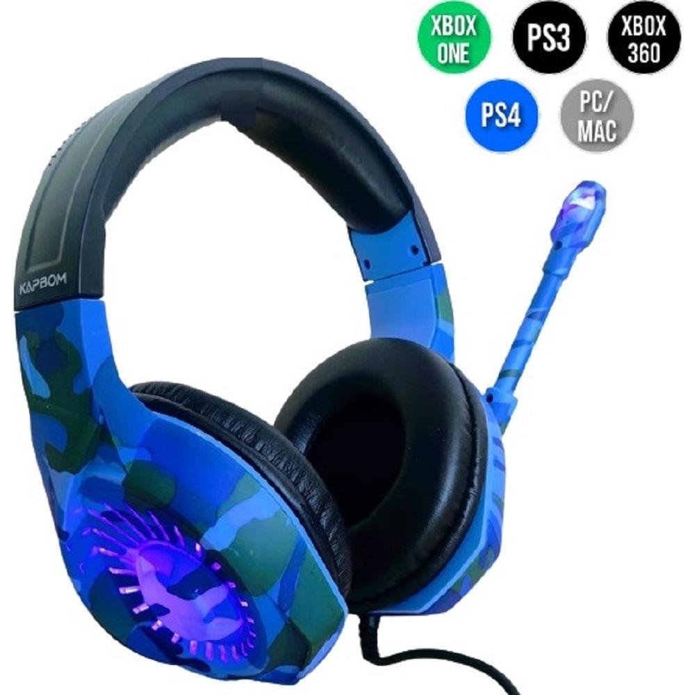 Headset Gamer, Fone Com Adaptador Para Pc E Games