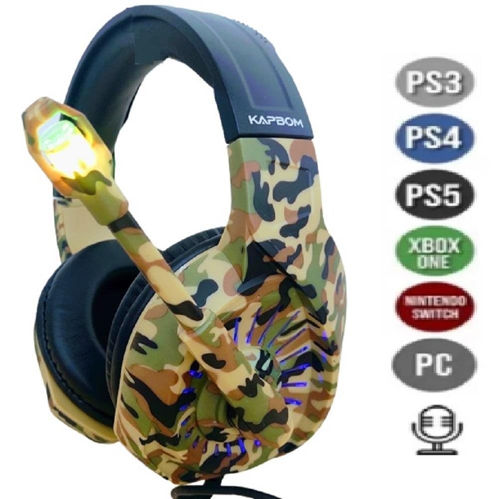 Imagem 4 de 5 do produto Fone De Ouvido Over-ear Com Luz Rgb Led Pc Games