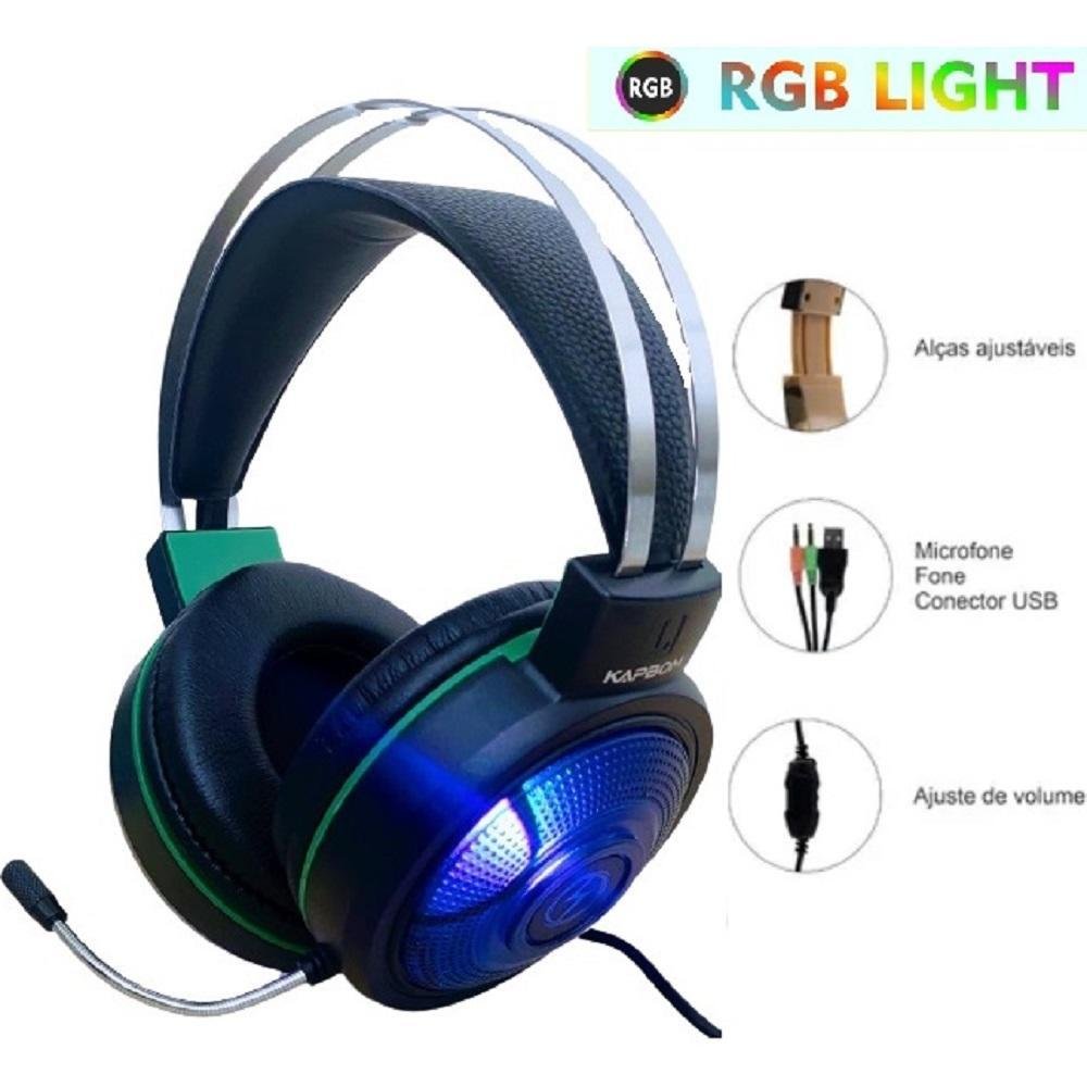 Imagem 3 de 5 do produto Headset Gamer Com Adaptador Para Pc E Games