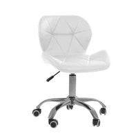 Cadeira Office Oficial Webshop Eiffel Slim , Com Base Giratória e Ajustável - Branco