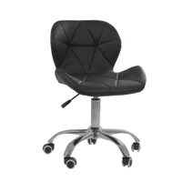 Cadeira Office Oficial Webshop Eiffel Slim , Com Base Giratória e Ajustável - Preto