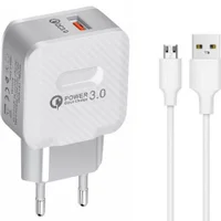 Carregador Turbo Qualcomm 3.0, Micro Usb V8, 1 Metro, 3a, Sumexr