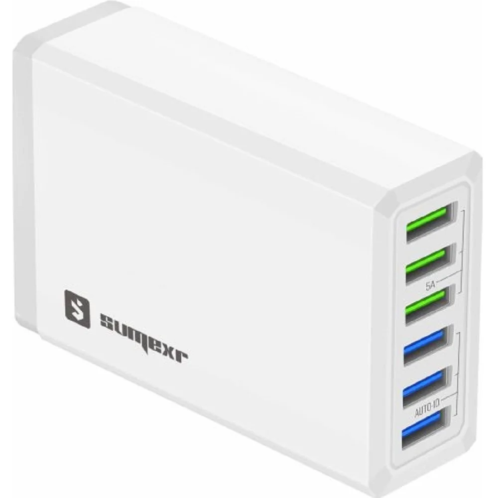 Imagem 4 de 4 do produto Carregador Tomada Hub 6x Usb, Carregamento Rápido, 10a, Sumexr