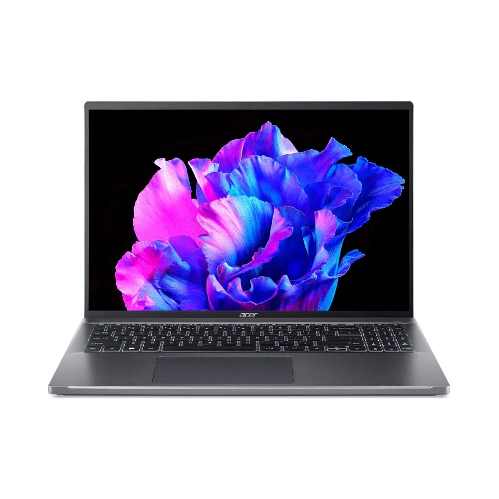 Imagem 1 de 5 do produto Notebook Acer Swift Go Evo Ultrafino, Intel Core i5 13ª Gen, 16GB, SSD 512GB, Tela 16 Pol. Wuxga, Windows 11 Home - Sfg16-71-55u8