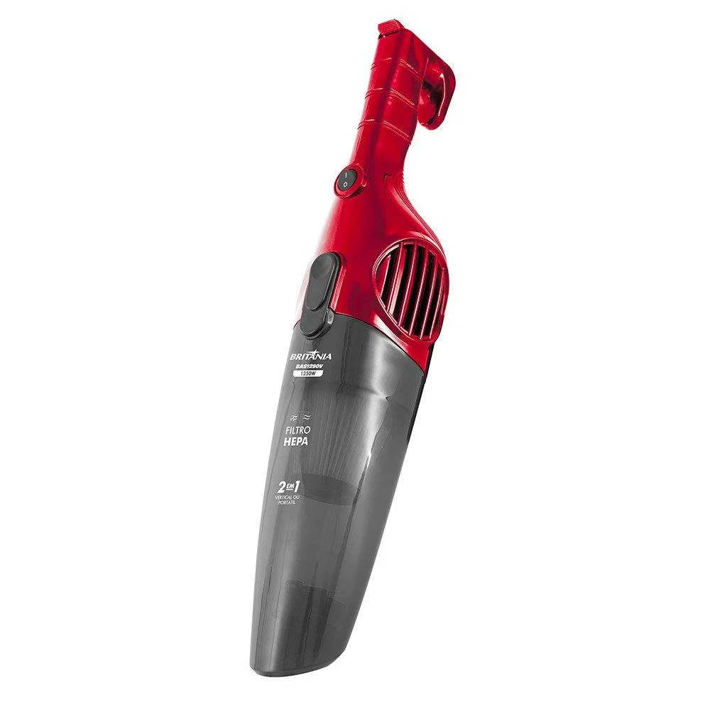 Imagem 4 de 5 do produto Aspirador De Pó Vertical Britânia Bas1290v, 1 Litro, 1250w, 2 Em 1, Vermelho
