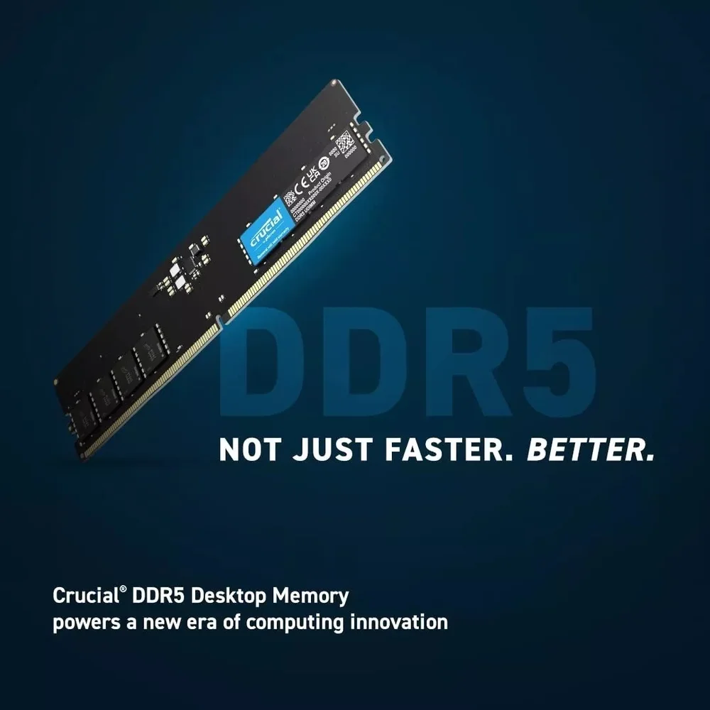 Memória RAM Crucial Desktop DDR5 16GB KaBuM