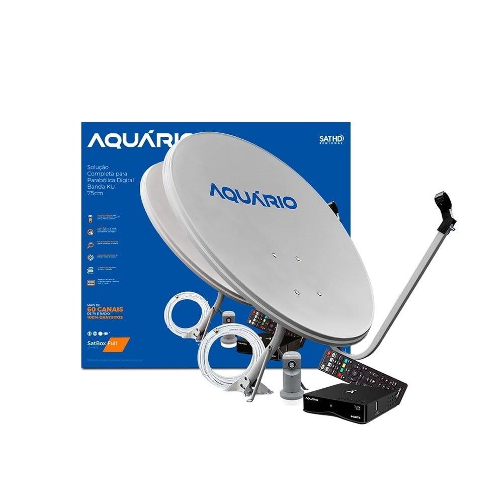 Kit Antena Parabolica Aquario Dth-9075, Digital, 75cm, Banda Ku