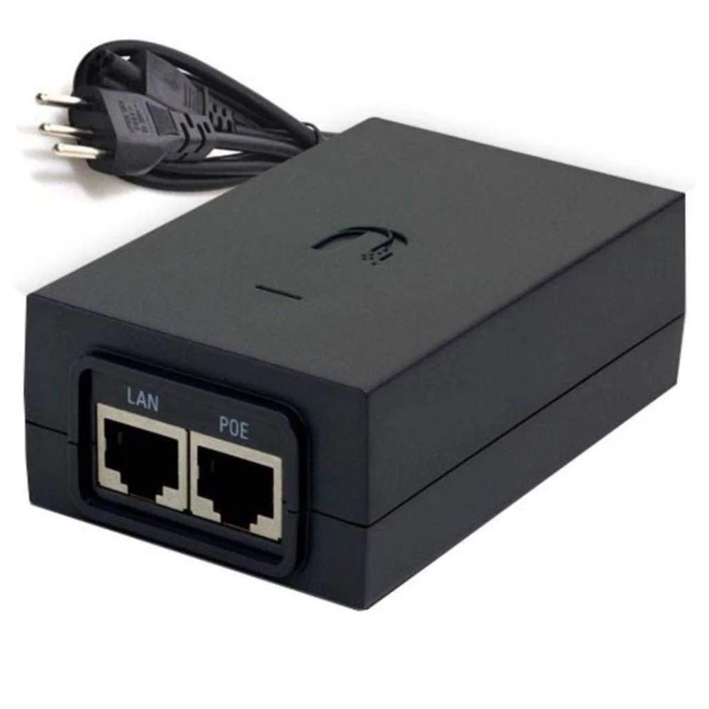 Imagem 2 de 5 do produto Fonte Poe Ubiquiti Gigabit  48v-24w, Preto
