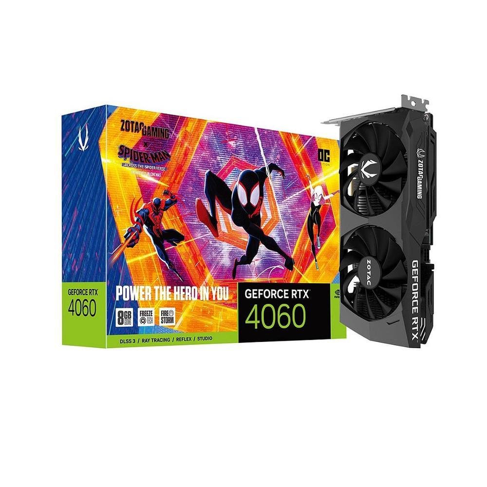 Placa de Vídeo Zotac Rtx 4060 Spider Man 8gb Ddr6