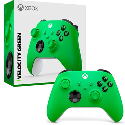 Controle Microsoft Xbox Series Velocity Green, Sem Fio - Qau-00090