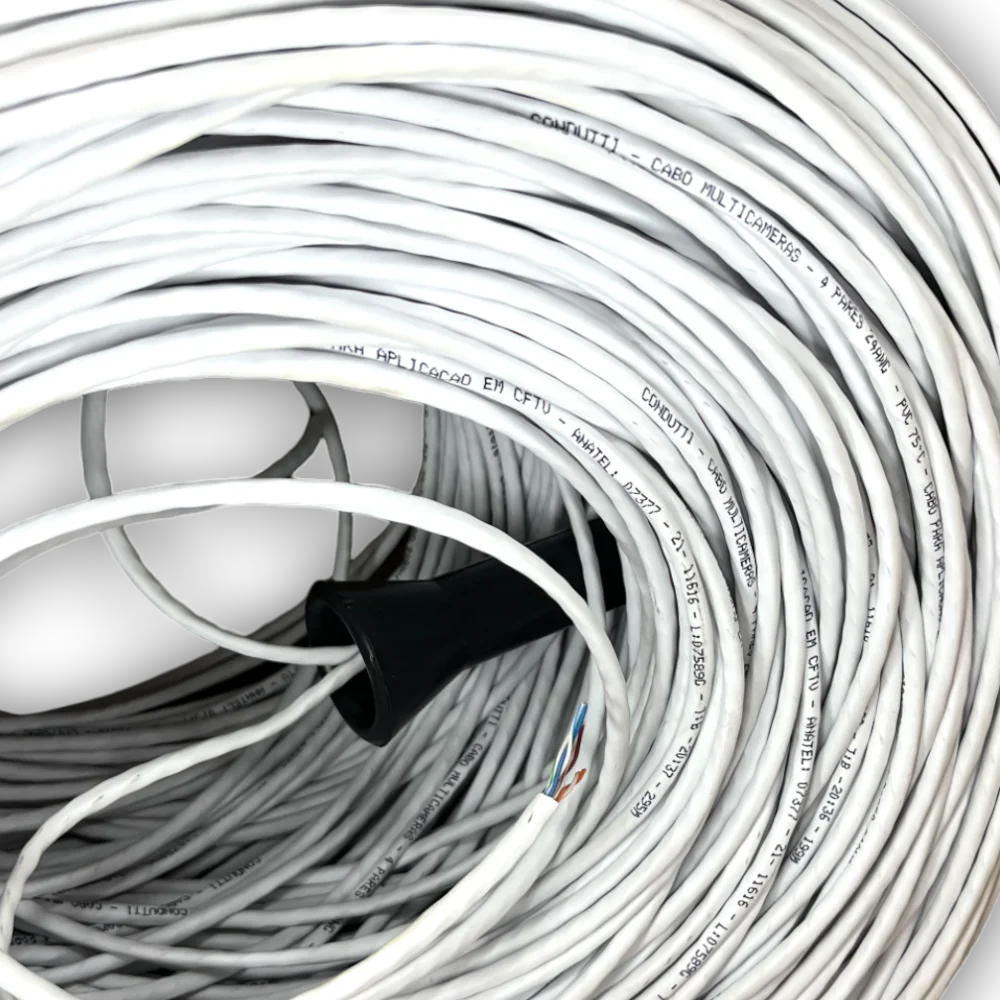 Imagem 3 de 5 do produto Cabo De Rede Condutti Cmx, P/ CFTV UTP, Cx 300m, Par Trancado 4 Pares, Branco