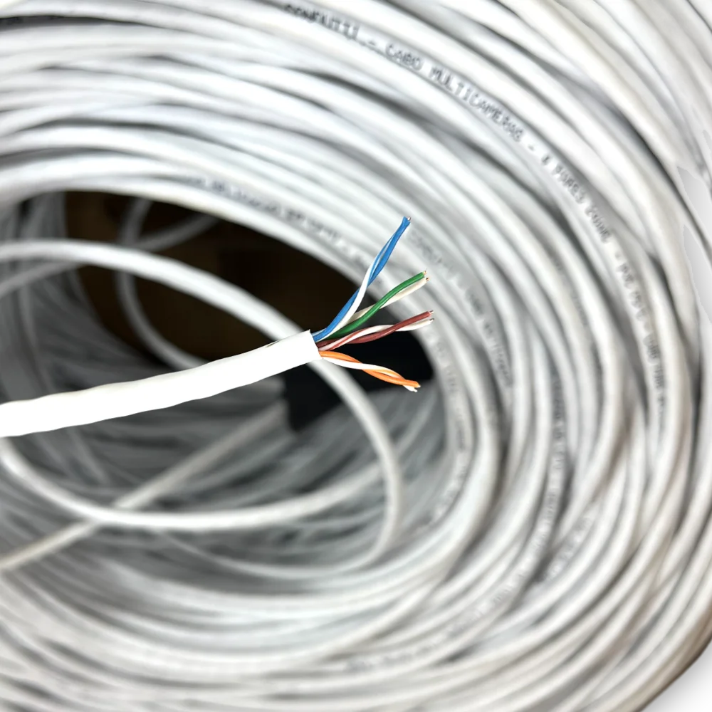 Imagem 3 de 5 do produto Cabo De Rede Condutti Cmx, P/ CFTV UTP, Cx 300m, Par Trancado 4 Pares, Branco