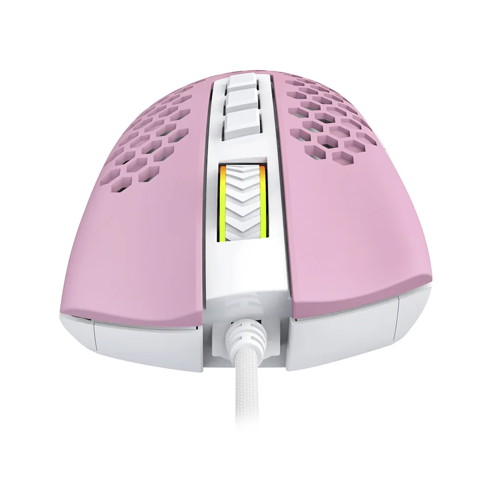 Imagem 3 de 5 do produto Mouse Gamer Redragon Storm, RGB, Rosa Com Branco - M808pw