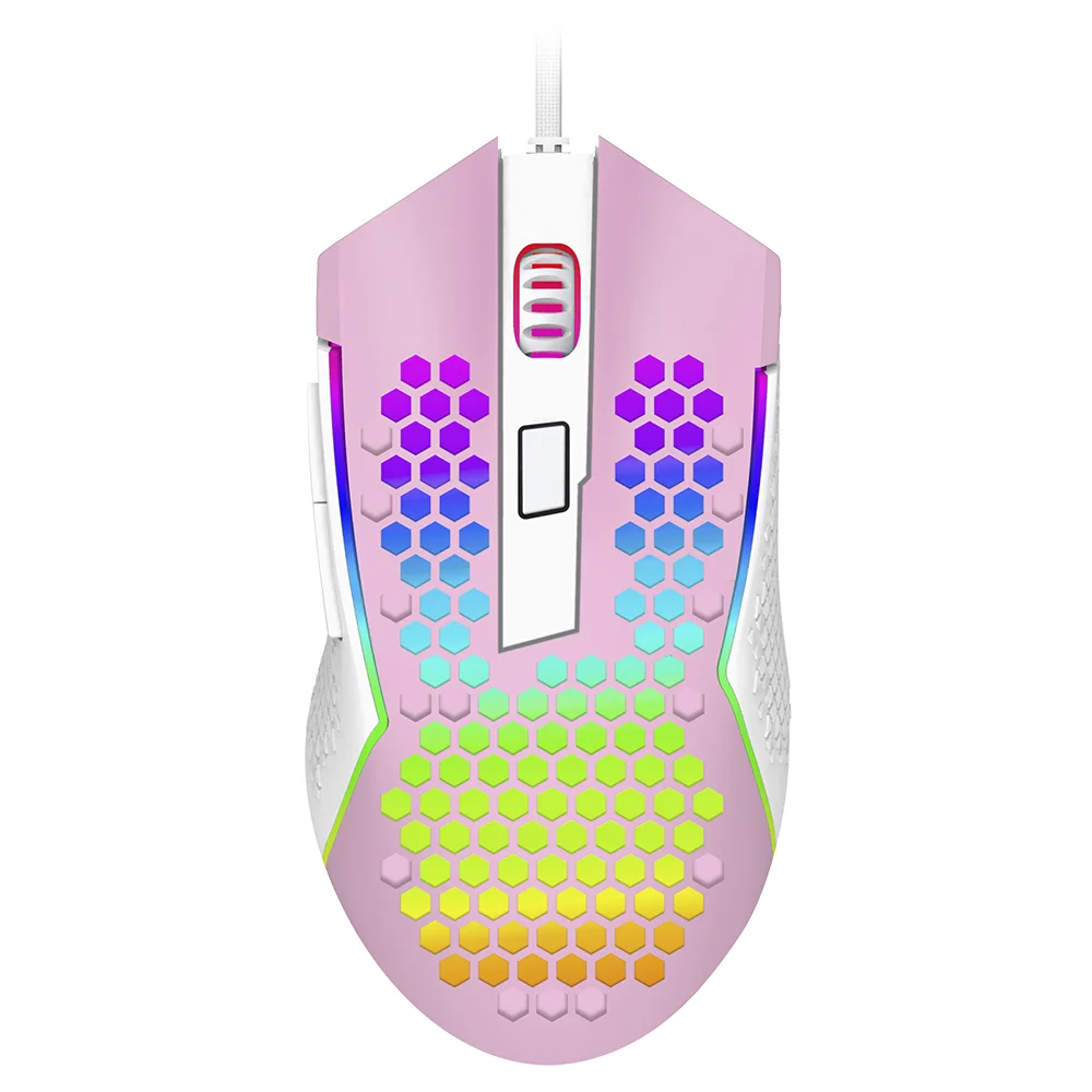 Mouse Gamer Redragon Reaping Elite, RGB, Rosa Com Branco - M987pw Mouse Gamer Redragon Reaping Elite, RGB, Rosa Com Branco - M987pw