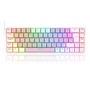 Teclado Gamer Redragon Castor, RGB, Switch Blue, Idioma Português B, Rosa Com Branco - K631pw