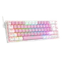 Teclado Gamer Redragon Castor, RGB, Switch Blue, Idioma Português B, Rosa Com Branco - K631pw