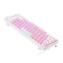 Teclado Gamer Redragon Castor, RGB, Switch Blue, Idioma Português B, Rosa Com Branco - K631pw