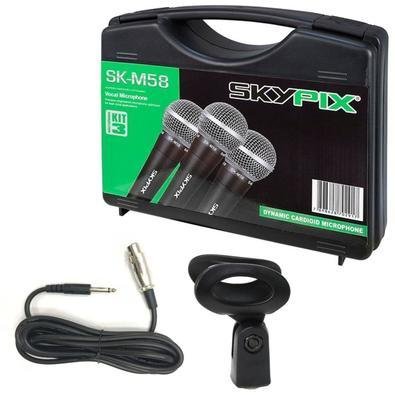 3 Microfones Skypix Dinâmico - Skm58