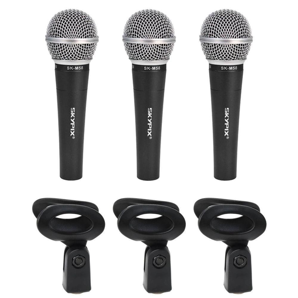 3 Microfones Skypix Dinâmico Skm58 KaBuM