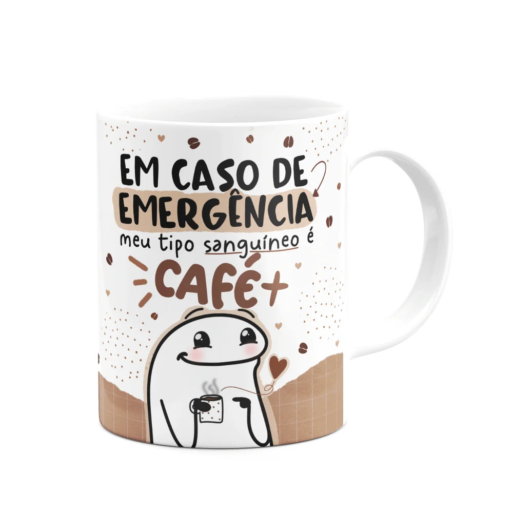 Imagem 3 de 3 do produto Caneca Divertida Flork - Tipo Sanguíneo, Café!