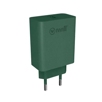 Adaptador De Parede Iwill, Com 1 USB-C PD, 20W, Verde - Pd Charger