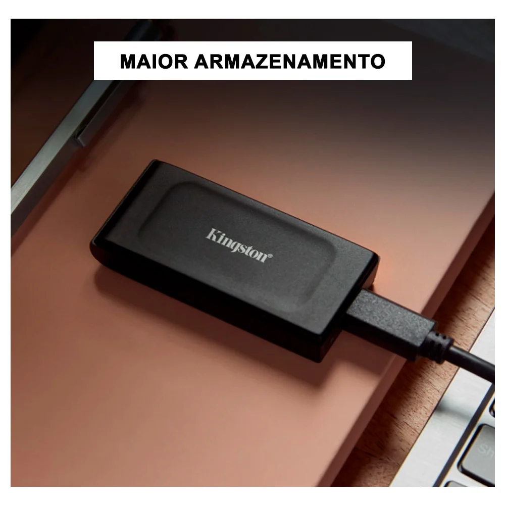 SSD Externo Kingston 1tb Portátil Xs1000 Preto
