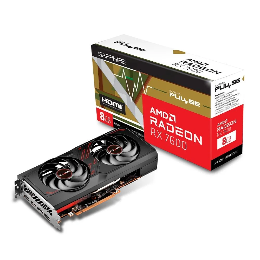 グラフィックボード・グラボ・ビデオカード Sapphire Radeon RX 7600 8GB Placa De Vídeo Sapphire Multi RX 7600 KaBuM