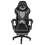 Cadeira Gamer Sun House Hawker, Em Courino, Preto E Cinza - 61951