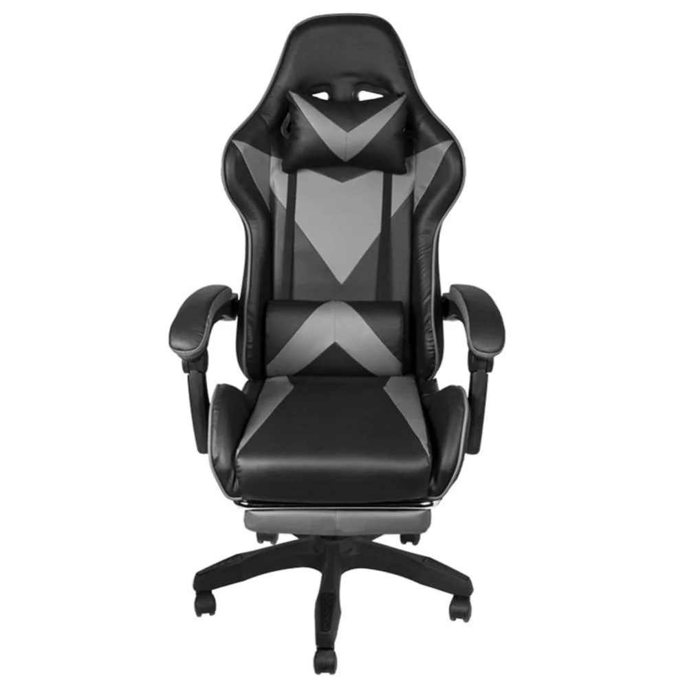 Cadeira Gamer Sun House Hawker, Em Courino, Preto E Cinza - 61951 Cadeira Gamer Sun House Hawker, Em Courino, Preto E Cinza - 61951