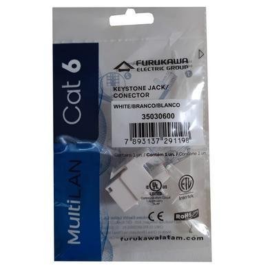 10x Conector Keystone C6 Fêmea Furukawa Multilan Rj45 Tomada