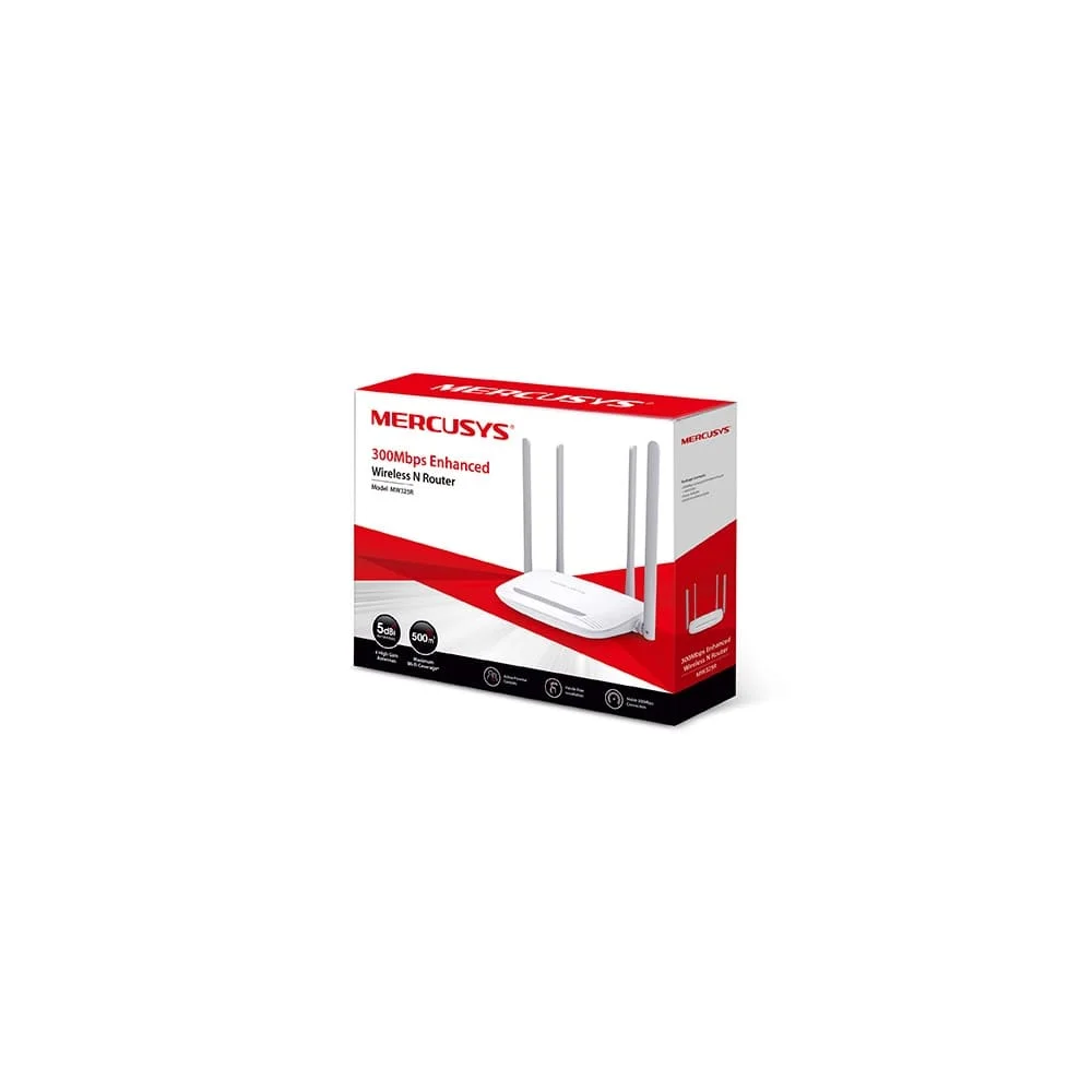 Imagem 4 de 5 do produto Roteador Wireless Mercusys Mw325r, 300MBps, 4 Antenas, 5dbi