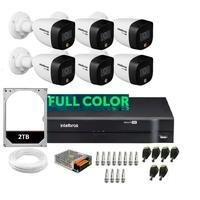 Kit Intelbras 6 Cam 1220b Full Color Dvr 8ch C/hd 2 Tb