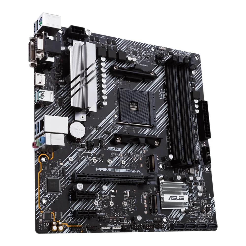 Imagem 2 de 5 do produto Placa-Mãe Asus Prime B550m-A, AM4, DDR4, VGA, DVI-D, HDMI, M.2, USB3.2
