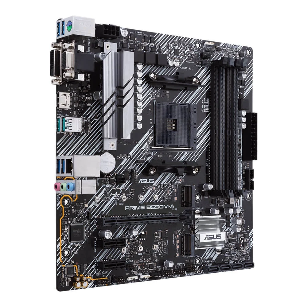 Imagem 3 de 5 do produto Placa-Mãe Asus Prime B550m-A, AM4, DDR4, VGA, DVI-D, HDMI, M.2, USB3.2