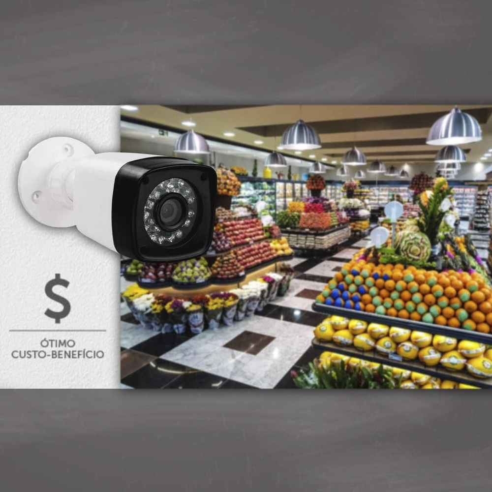Imagem 4 de 5 do produto Kit 6 Cameras Segurança Full Hd 1080p Dvr Intelbras 8ch 1008c Com Hd 1tb