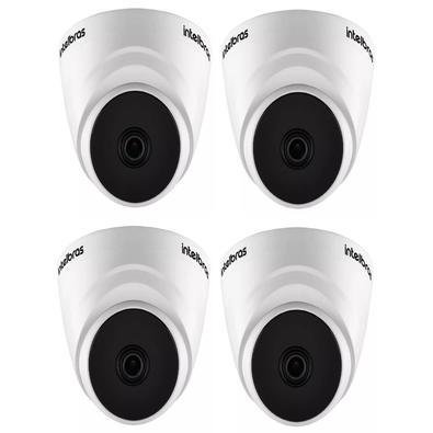 Kit 4 Câmera De Segurança Intelbras Vhl 1220 D Com Resolução De 2mp Visão Noturna Incluída Branca