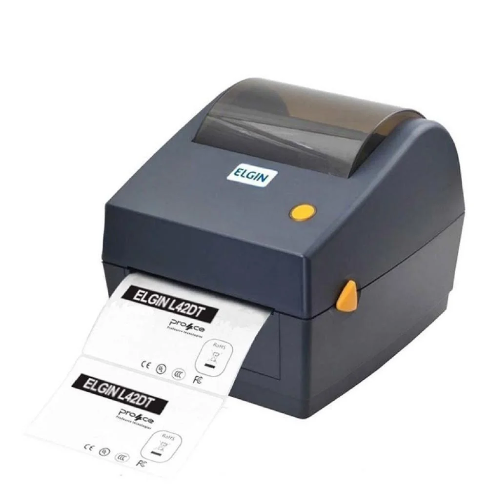 Imagem 2 de 4 do produto Impressora Térmica Direta De Etiquetas Elgin L42dt, 203DPI, USB, Serial, Não Usa Ribon