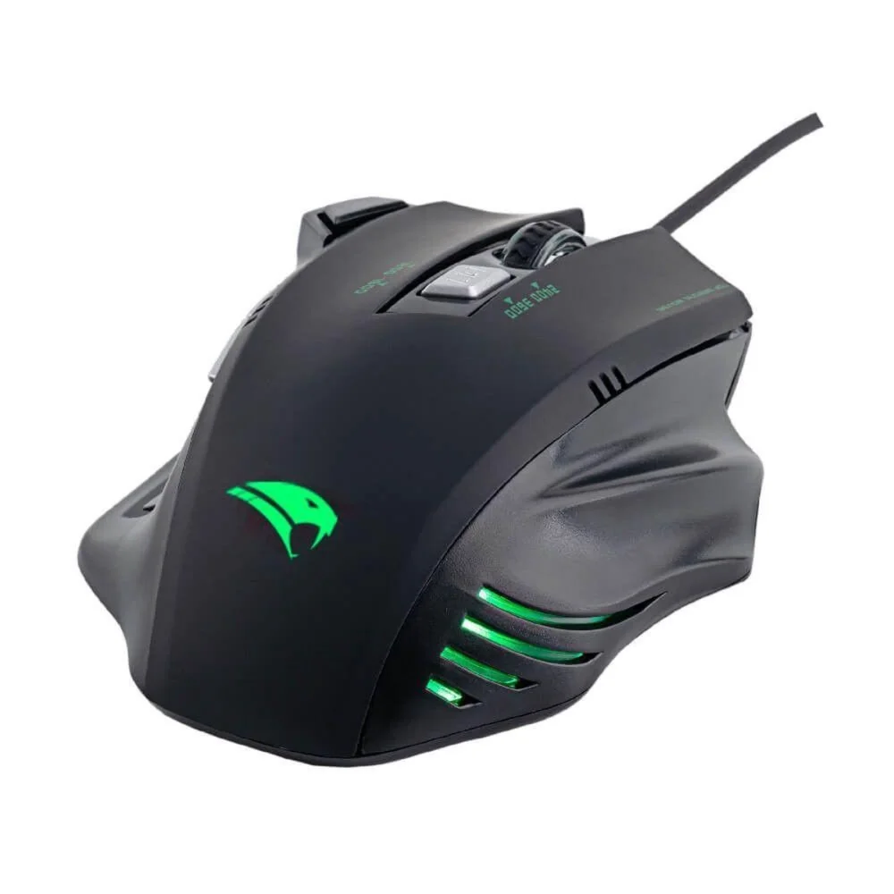 Imagem 4 de 5 do produto Mouse Gamer Óptico, 3600 Dpis, 05 Botões, Usb, Preto, Python Viper Pro – V1410 Mopython610