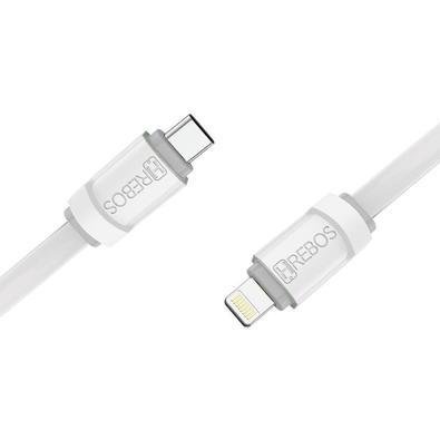 Cabo de Dados USB C X Lightning Hrebos, Compatível Iphone, 2 Metros