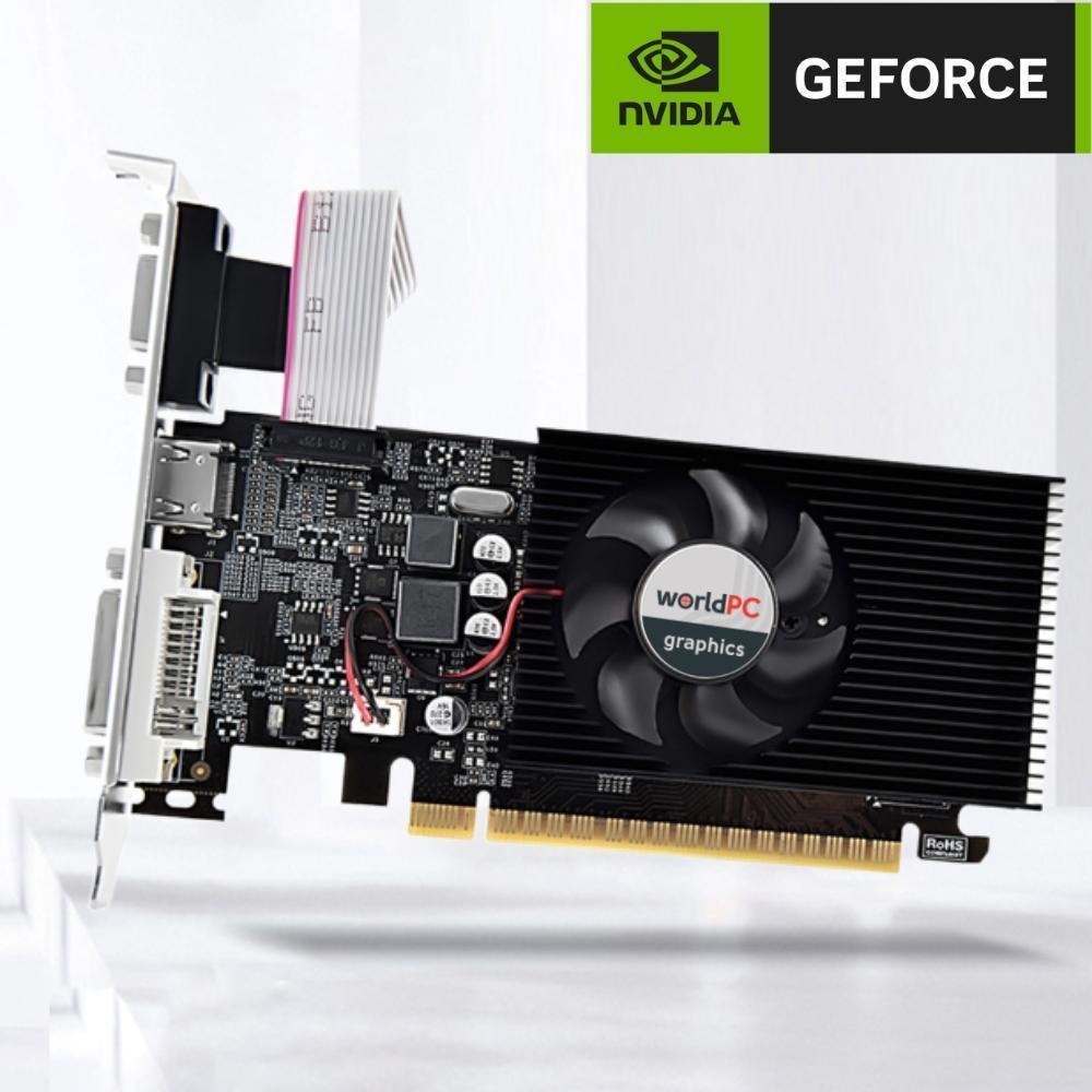 Imagem 5 de 5 do produto Placa De Vídeo Nvidia Geforce Gt 210 1gb Wpc Gt210-1g-16sp HDMI, Dvi E Vga