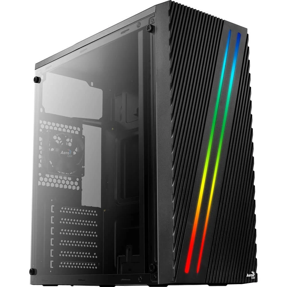 Imagem 5 de 5 do produto Gabinete Gamer Aerocool Streak V1 Frontal, Mid Tower, RGB, Lateral Acrílico - 78121