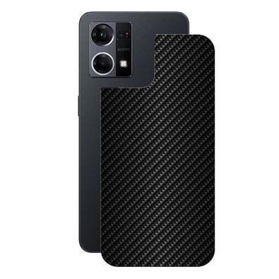 Película Para Oppo Reno 7,Traseira De Fibra De Carbono, Preta