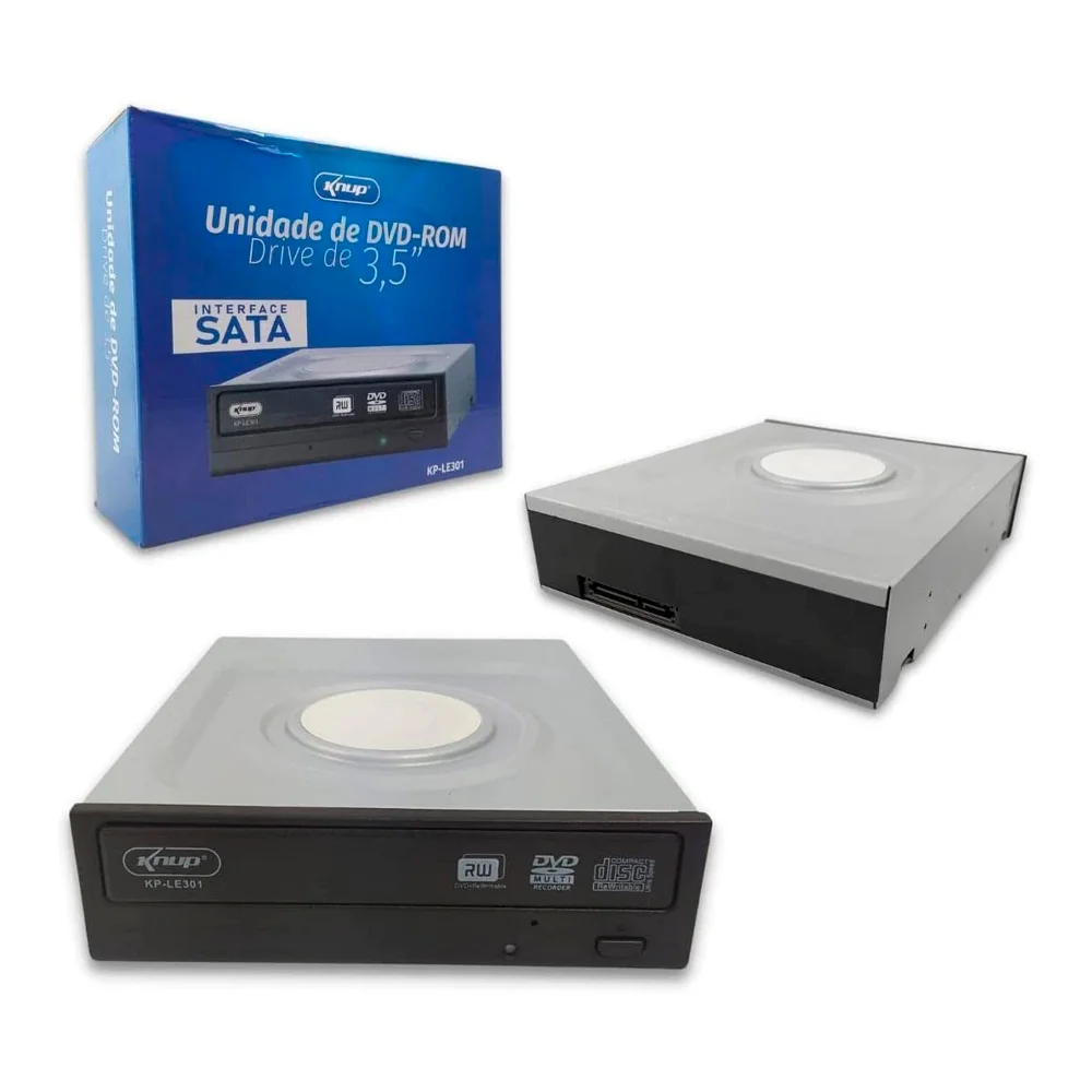 Gravador Drive DVD SATS 18 X Knup KpLe301 KaBuM
