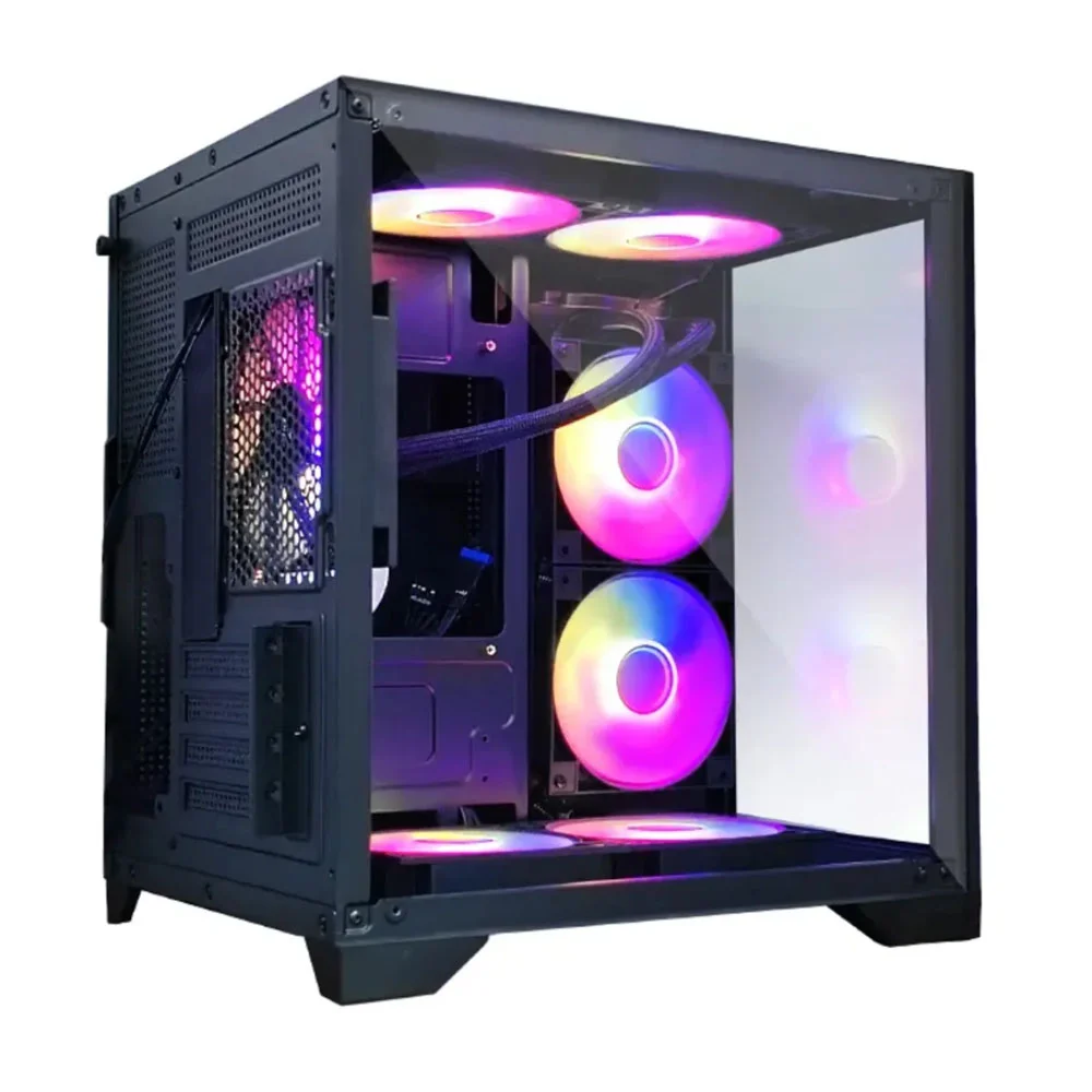 Imagem 3 de 5 do produto Gabinete Gamer Bpc-345b, Lateral E Frontal Em Vidro, USB 3.0, 4 Coolers Inclusos, Preto
