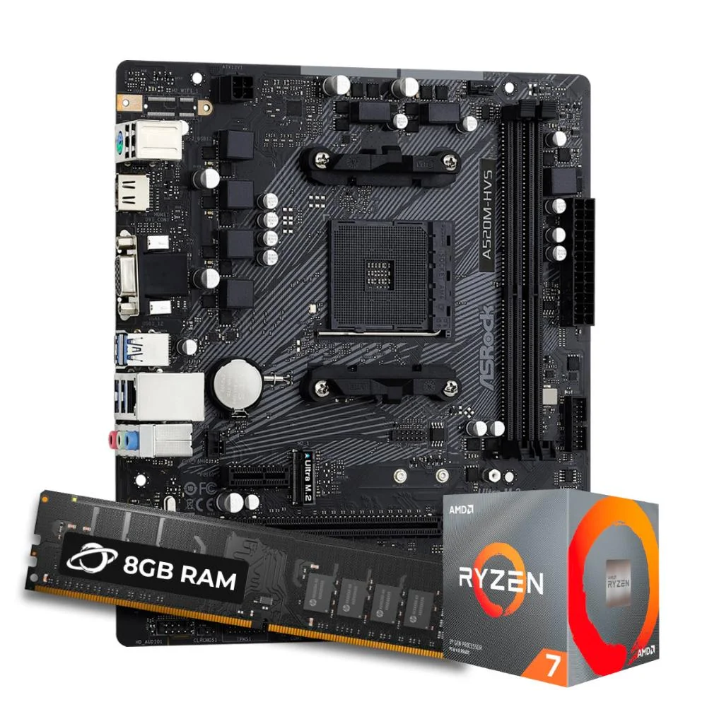 Kit Processador Placa Me Memória 8GB KaBuM