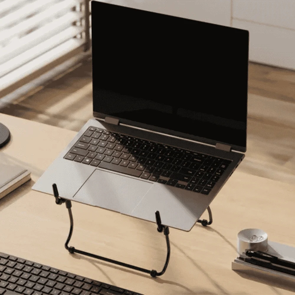 Imagem 2 de 5 do produto Suporte Para Notebook Ergonômico Reliza Steel, Suporta Até 20kg, Preto - 009616