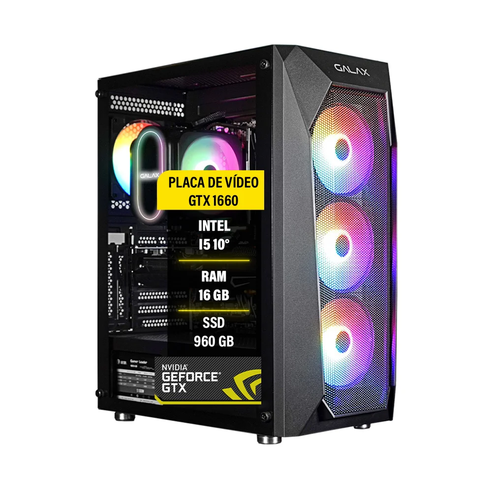 PC Gamer I5 10º, 16GB, SSD 960, Gtx 1660