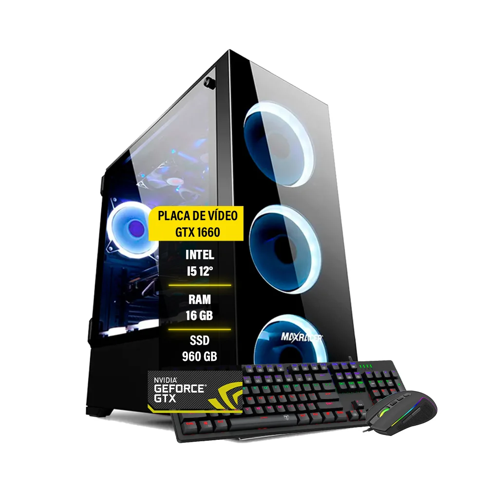 PC Gamer I5 12º 16 GB, SSD 960 Gtx 1660